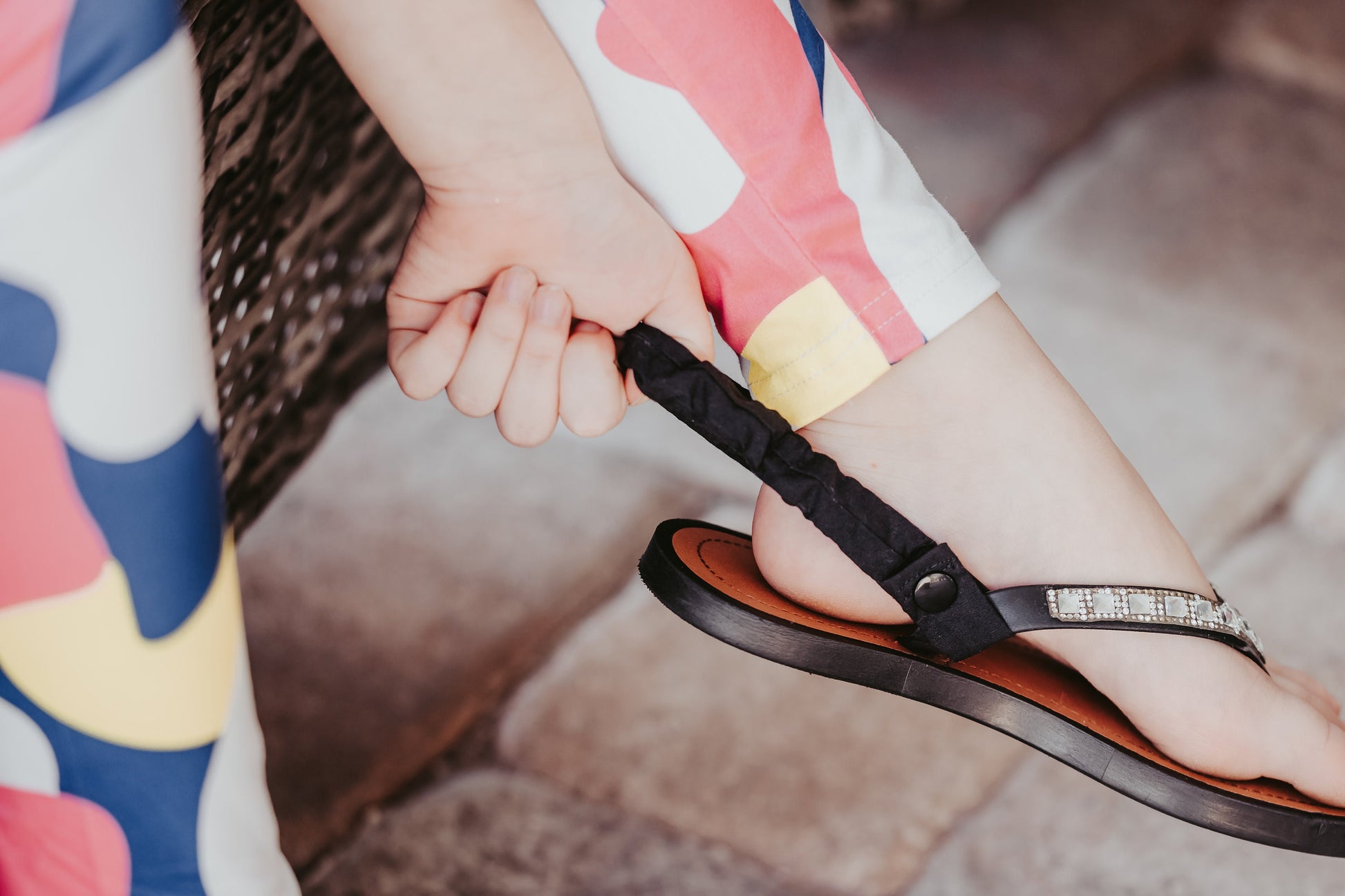 black color flip flop backstraps, sandal